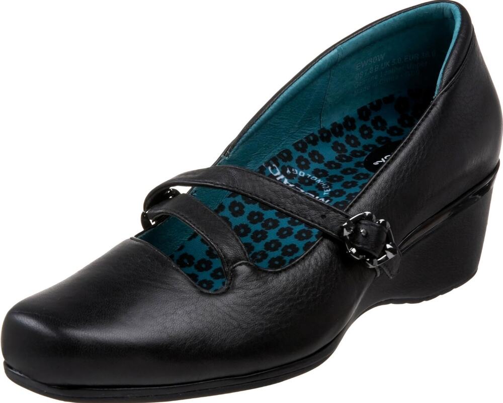 Aetrex Women's Black Bianca Mary Jane Wedge Comfort Shoes Size 7 MSRP $109